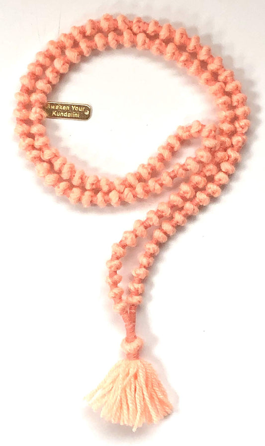 Awaken Your Kundalini Embrace Global Unity – Wool Beads Mala Necklace, 6mm, 108 Beads, Hand Knotted - Light, Soft