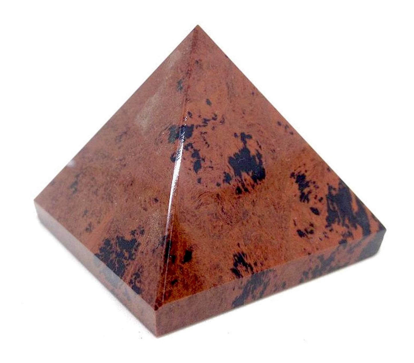 Mahogany Obsidian Crystal Pyramid | 2-Inch Protection Stone | TATTVA Collection