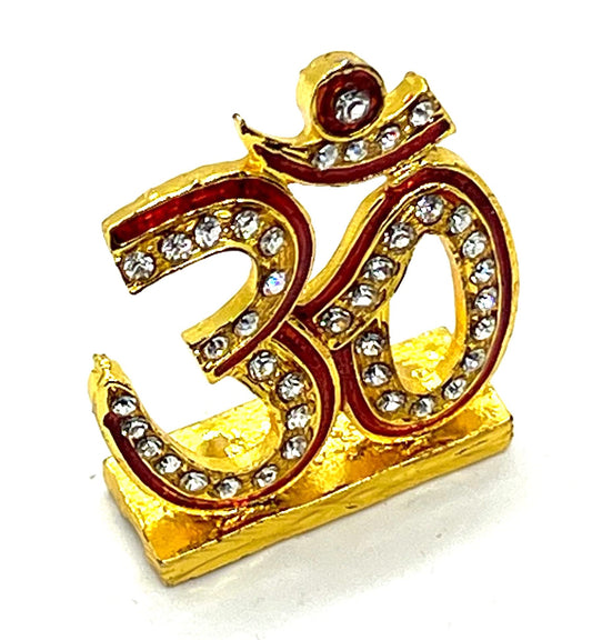 Auspicious Om Aum Sign - For Peace, Harmony, Tranquility - Positive Energy Generator - Repels Negative Energy, Fear, Bad Omen - Approx Size 1.5 Inches