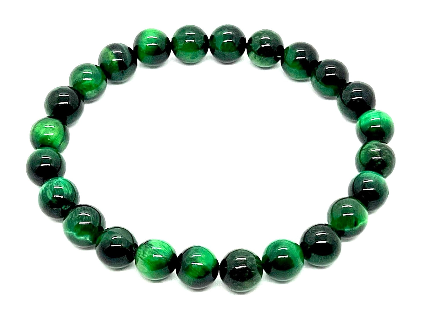 Tiger's Eye Stretch Bracelet – 8mm Beads – Multicolor Options – Solar Plexus Chakra & Zodiac Birthstones – Meditation Jewelry