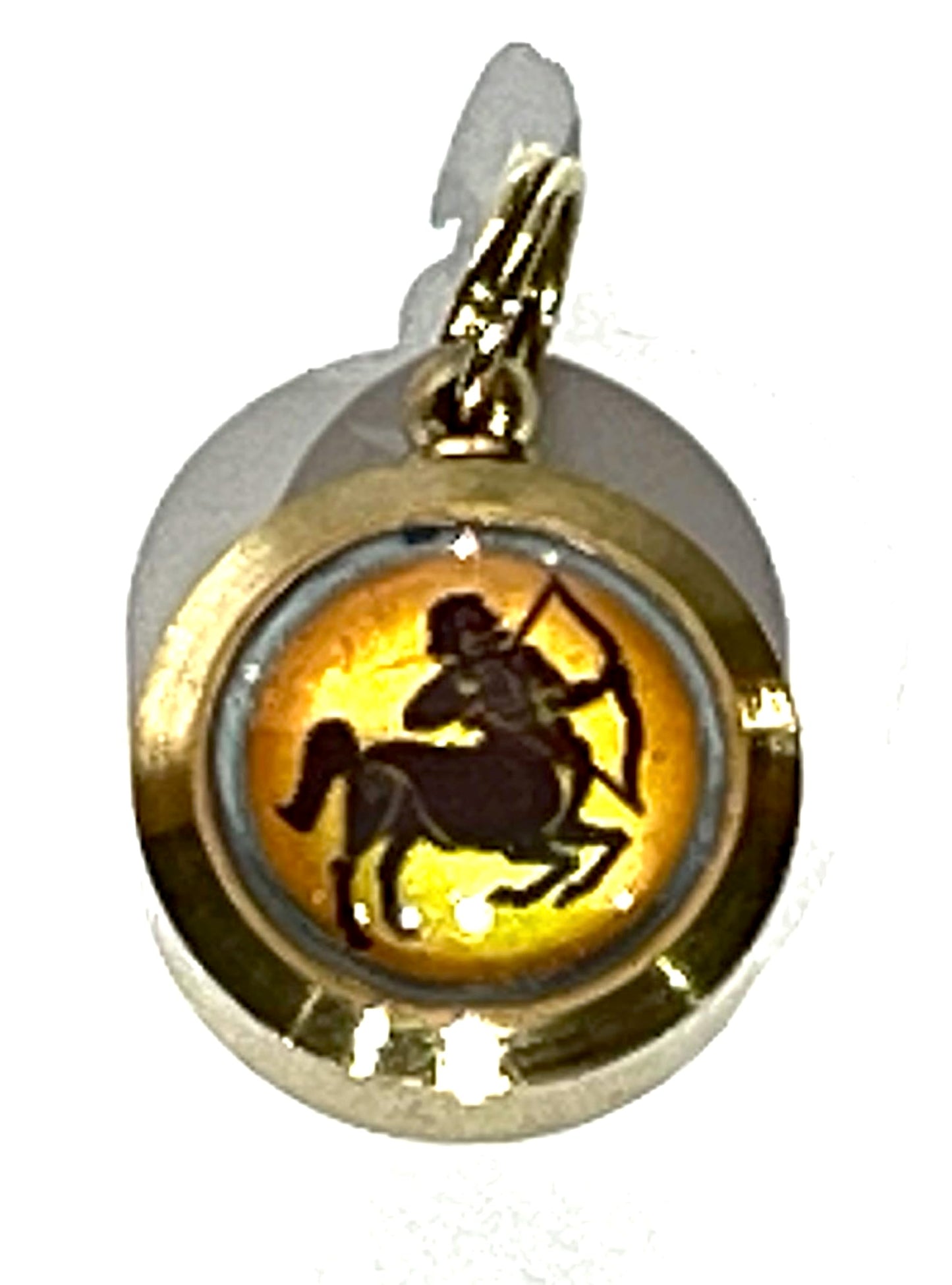 Zodiac Constellation Pendant Necklace - Sun Sign Amulet - Rashi Yantra Pendant - 3/4 Inch Brass Pendant with Zodiac Yantra