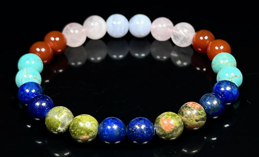 AWAKEN YOUR KUNDALINI Friendship Bracelet - Gemstone Crystals Gift for Friends, Family, Collegues
