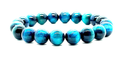 Tiger's Eye Stretch Bracelet – 10mm Mala Beads – Natural & Ethically Sourced – Solar Plexus Chakra & Birthstone Jewelry