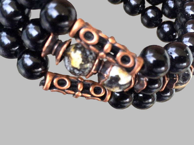 Black Tourmaline Set of 3 Bracelets | VESTA Collection