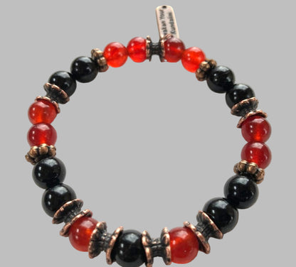 7 Chakra & Black Tourmaline Set of 3 Bracelets | VESTA Collection