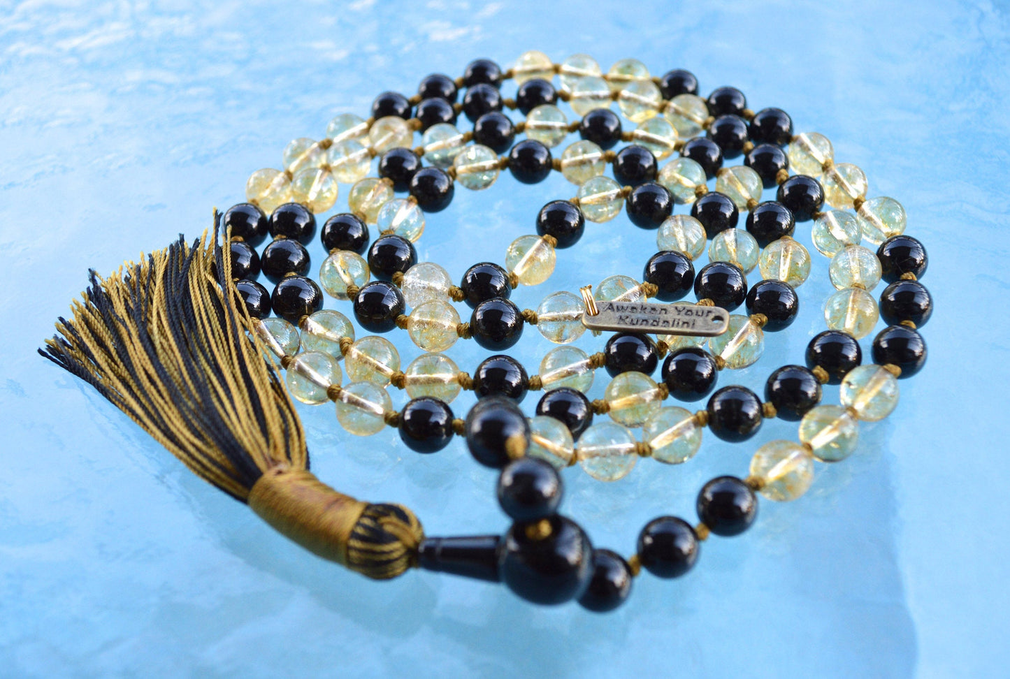 Black Tourmaline Mala Necklace | 108 Beads | VESTA Collection by AYK