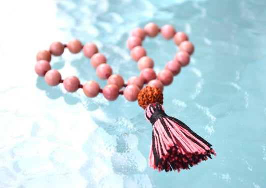 Rhodonite Pocket Mala | 27 Beads for Compassion & Balance | ANKURA Collection