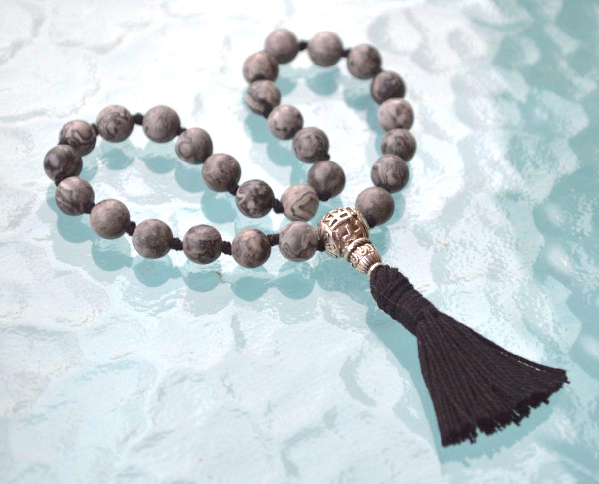 Scenic Jasper Pocket Mala | 27 Beads for Grounding & Balance | ANKURA Collection
