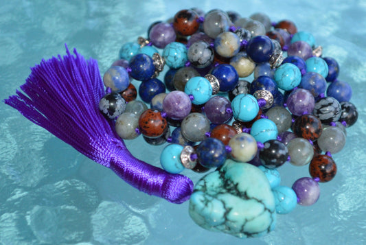 Ultimate Sagittarius Zodiac Mala Necklace | 108 Hand-Knotted Beads | ASTRA Collection