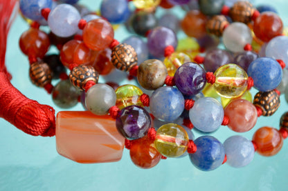 Ultimate Aries Zodiac Mala Necklace | 108 Hand-Knotted Beads | ASTRA Collection