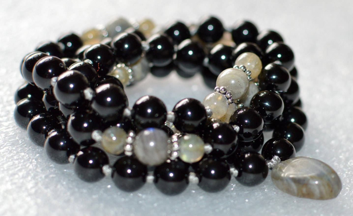 Black Tourmaline Mala Necklace | 108 Beads | VESTA Collection by AYK