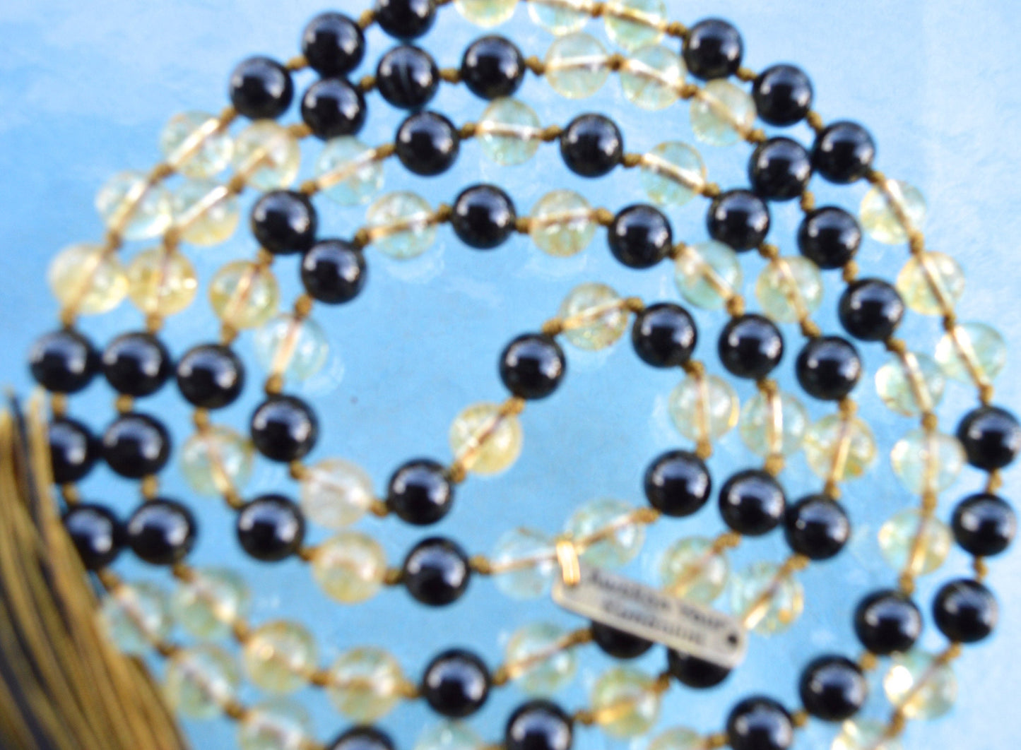 Black Tourmaline Mala Necklace | 108 Beads | VESTA Collection by AYK