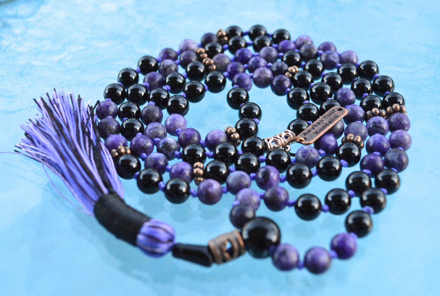 Black Tourmaline Mala Necklace | 108 Beads | VESTA Collection by AYK