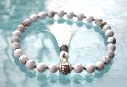 Howlite Pocket Mala | 27 Beads for Calm & Clarity | ANKURA Collection