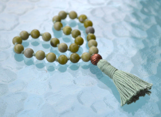 Taiwan Jade Pocket Mala | 27 Beads for Serenity & Balance | ANKURA Collection