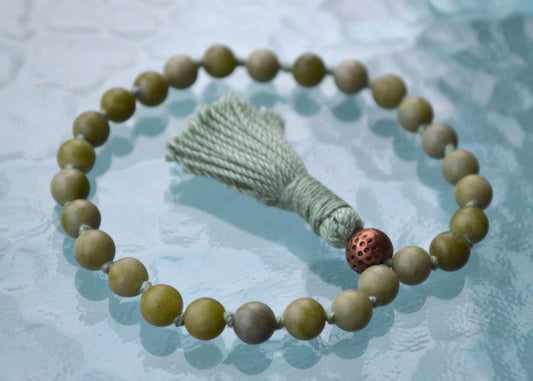 Taiwan Jade Pocket Mala | 27 Beads for Serenity & Balance | ANKURA Collection