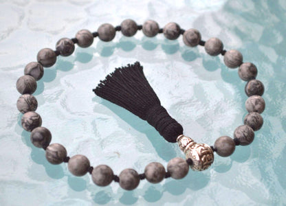 Scenic Jasper Pocket Mala | 27 Beads for Grounding & Balance | ANKURA Collection