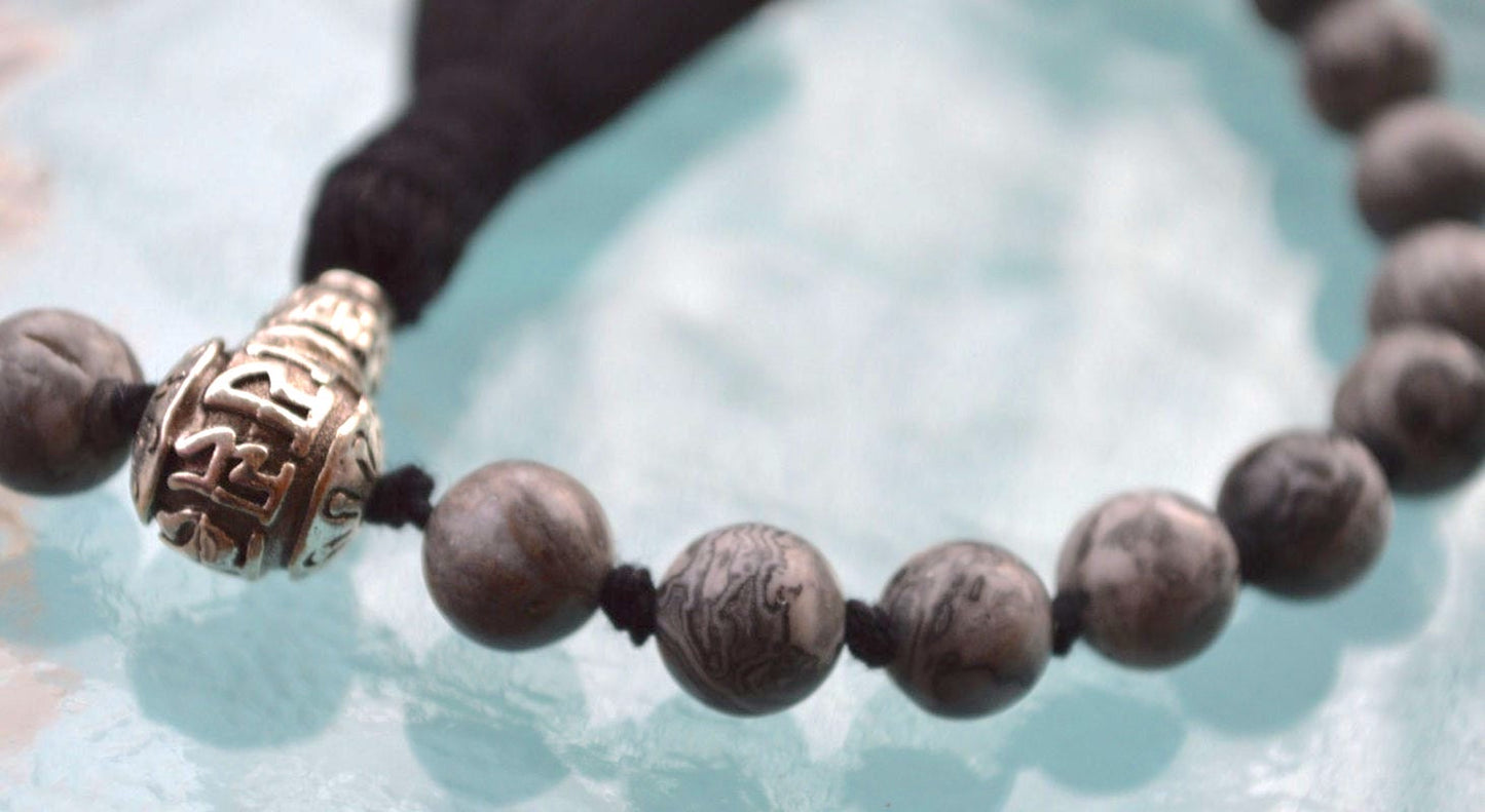 Scenic Jasper Pocket Mala | 27 Beads for Grounding & Balance | ANKURA Collection