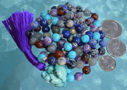 Ultimate Sagittarius Zodiac Mala Necklace | 108 Hand-Knotted Beads | ASTRA Collection