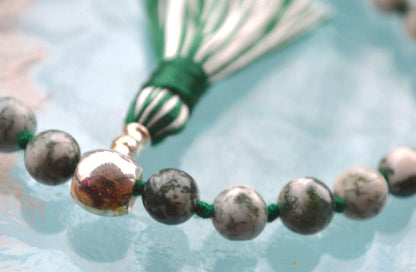 Tree Agate Quarter Pocket Mala | 27 Beads for Grounding & Calm | ANKURA Collection