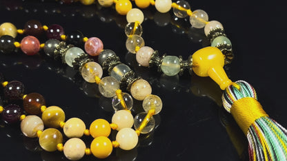 Abundance Mala Beads Necklace | Manifestation Crystals |SANKALPA