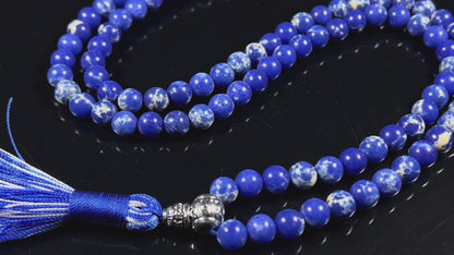 Tide & Stone Mala Necklace | Sea Sediment Jasper | 108 Beads | DHARA