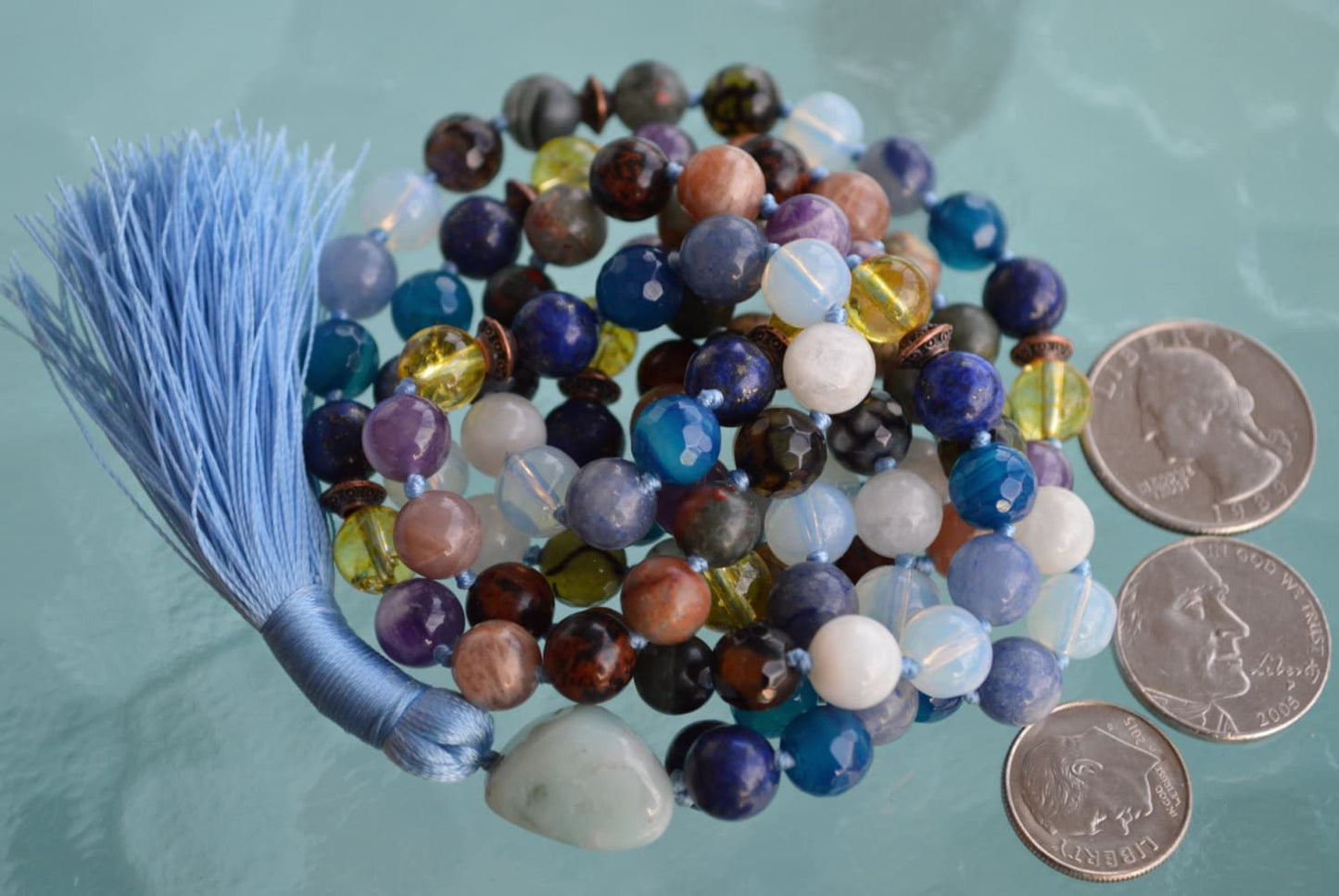 Ultimate Libra Zodiac Mala Necklace | 108 Hand-Knotted Beads | ASTRA Collection