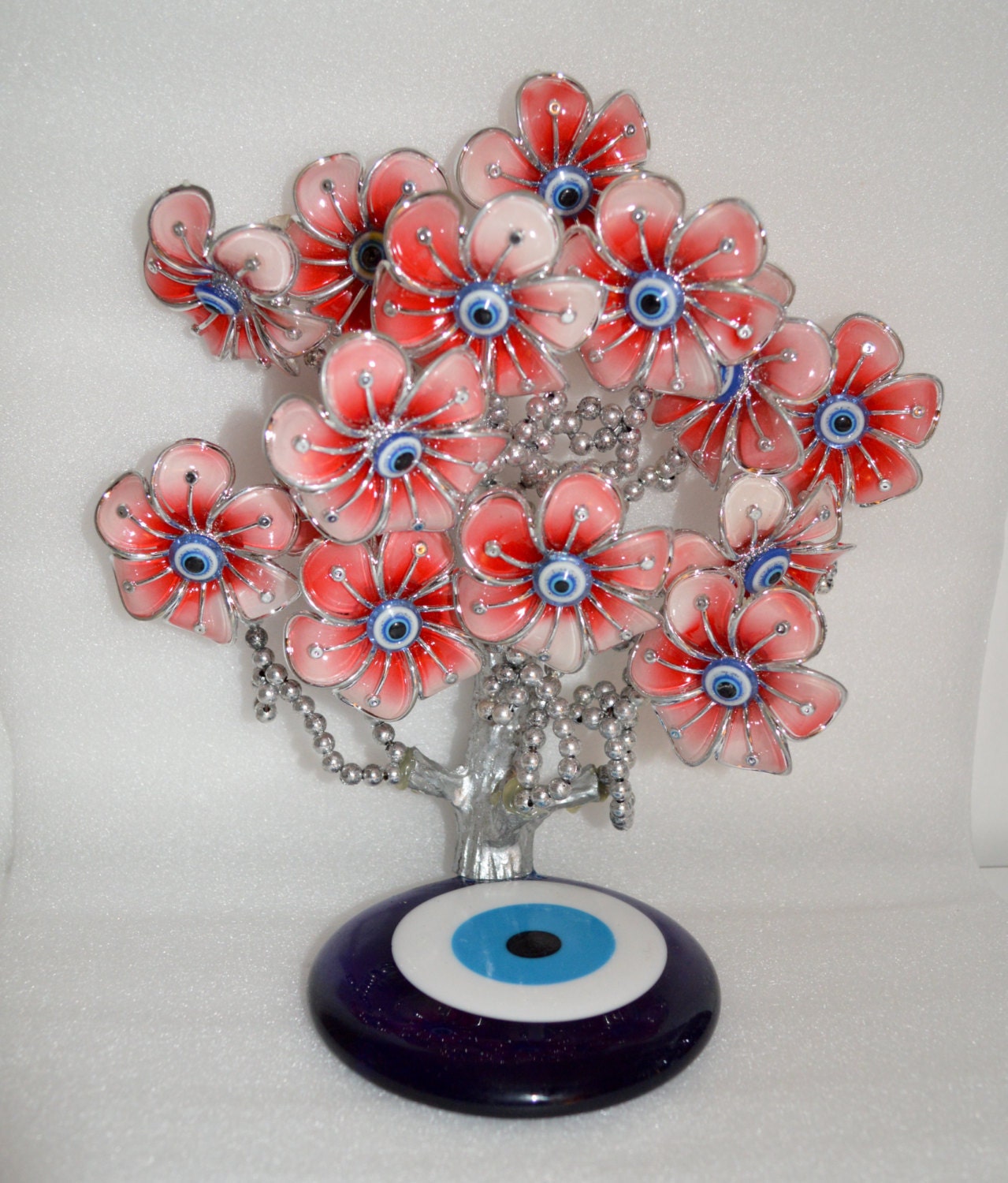 Cyber Monday Sale Fengshui Feng Shui Blue Evil eye tree for protection, good luck charm, positive energy vibes aura and decorationChristmas