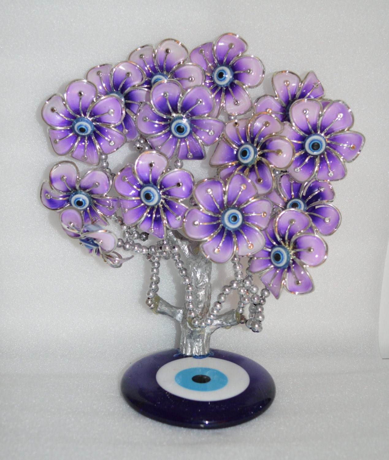 Cyber Monday Sale Fengshui Feng Shui Blue Evil eye tree for protection, good luck charm, positive energy vibes aura and decorationChristmas