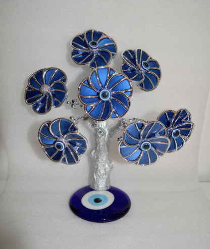 Cyber Monday Sale Fengshui Feng Shui Blue Evil eye tree for protection, good luck charm, positive energy vibes aura and decorationChristmas