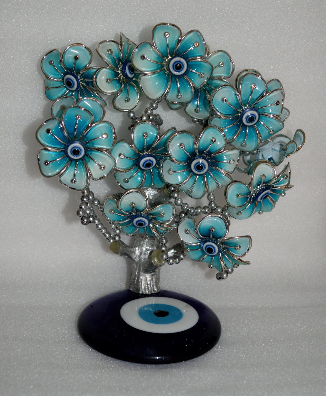 Cyber Monday Sale Fengshui Feng Shui Blue Evil eye tree for protection, good luck charm, positive energy vibes aura and decorationChristmas