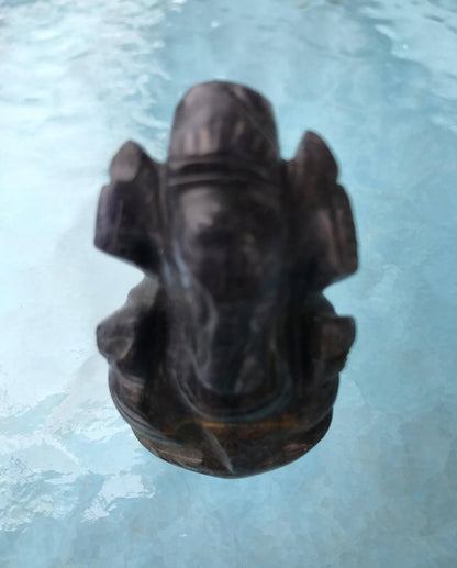 Hand carved Garnet Stone Lord Ganesh Statue Idol Of Lord Ganesh Natural Garnet Carved Ganesha Handmade Ganesh Gemstone SculptureChristmas