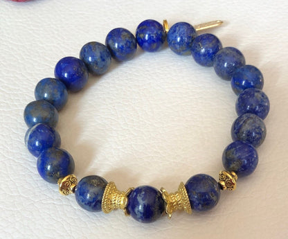AAA Grade Lapis Lazuli Bracelet Lapis Lazuli Jewelry Blue Lapis Bracelet for men women Blue Lapis Jewelry Blue Gemstone Bracelet Blue Stone