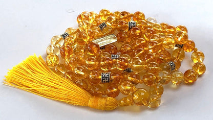 Abundance Mala Citrine Moon Goddess Mala Beads AAA+ Natural Citrine Mala Necklace Goddess Mala Celestial Necklace Meditation Celestial Jewel