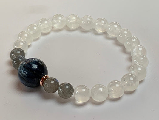 Kyanite, Labradorite & Selenite Psychic Bracelet | ALIGN & SHASHI Collection
