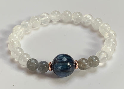 Kyanite, Labradorite & Selenite Psychic Bracelet | ALIGN & SHASHI Collection