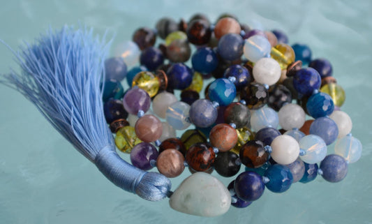 Ultimate Libra Zodiac Mala Necklace | 108 Hand-Knotted Beads | ASTRA Collection