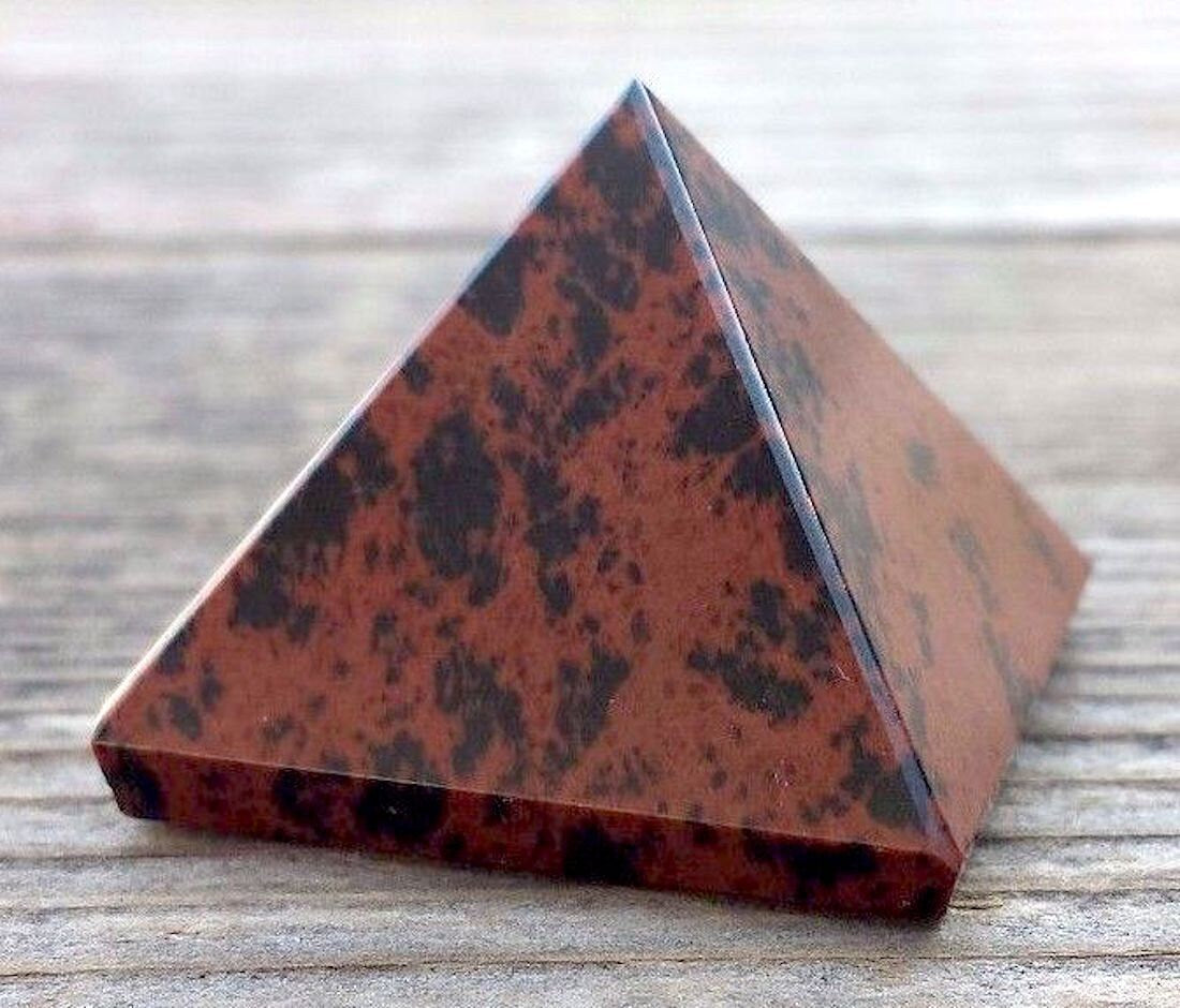 Mahogany Obsidian Pyramid | 2-Inch Root & Sacral Healing | TATTVA Collection