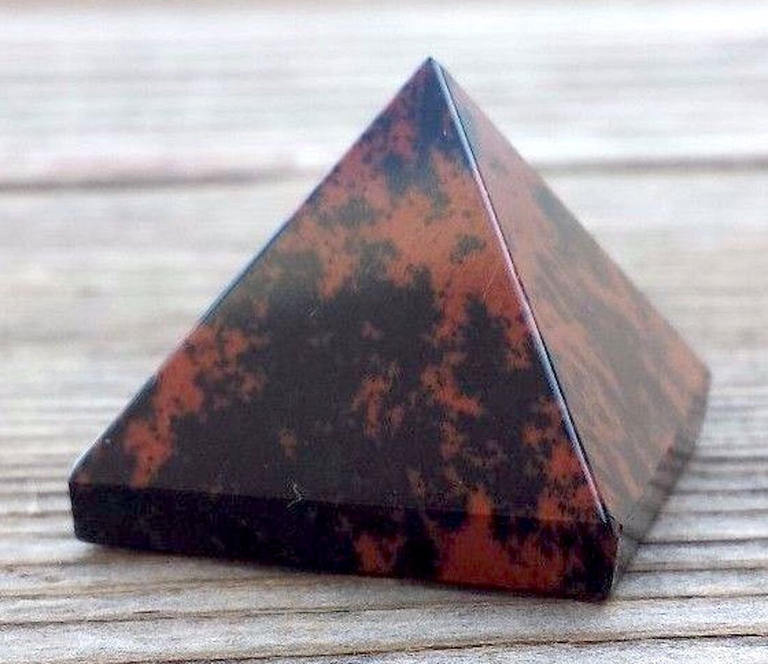 Mahogany Obsidian Pyramid | 2-Inch Root & Sacral Healing | TATTVA Collection