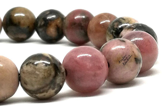 Rhodonite Bracelet | 8mm Beads Stretch | PREMA Collection