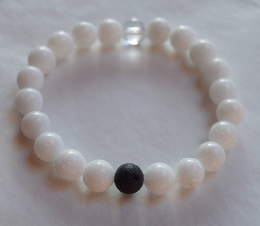 Lokai Style black and white matching love bracelet couple bracelets long distance relationship his and her anniversary gifts for men gifts