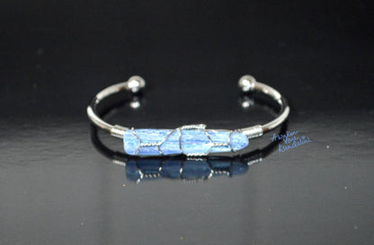 Kyanite Bangle Bracelet | Silver Plated | ALIGN & LUMA Collections