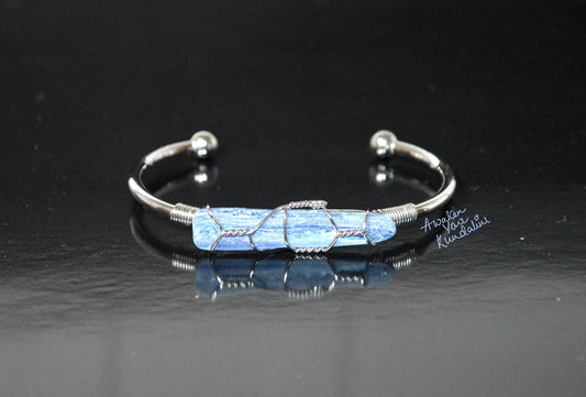 Kyanite Bangle Bracelet | Silver Plated | ALIGN & LUMA Collections