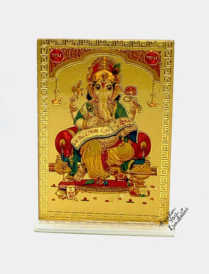 Lord Ganesha Framed Picture in Acrylic, Acrylic Photo Frame, Religious Gift, Spiritual Gift, Diwali Gift, For Office desk, side desk