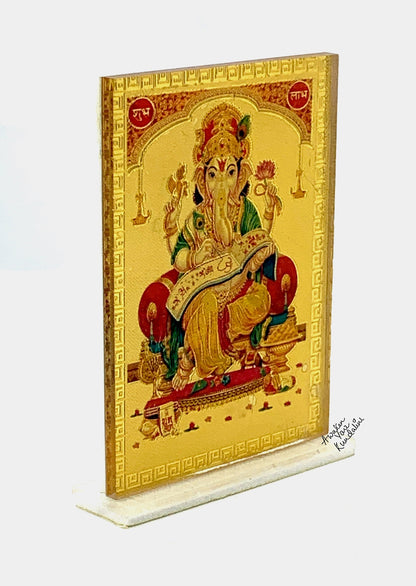 Lord Ganesha Framed Picture in Acrylic, Acrylic Photo Frame, Religious Gift, Spiritual Gift, Diwali Gift, For Office desk, side desk