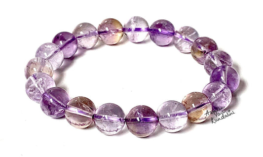 Ametrine Bracelet | 10mm Natural Crystal Stretch Healing Beads