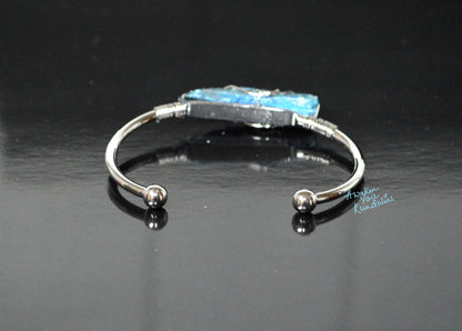Kyanite Cuff Bangle | 18K Gold Plated | ALIGN & LUMA Collection