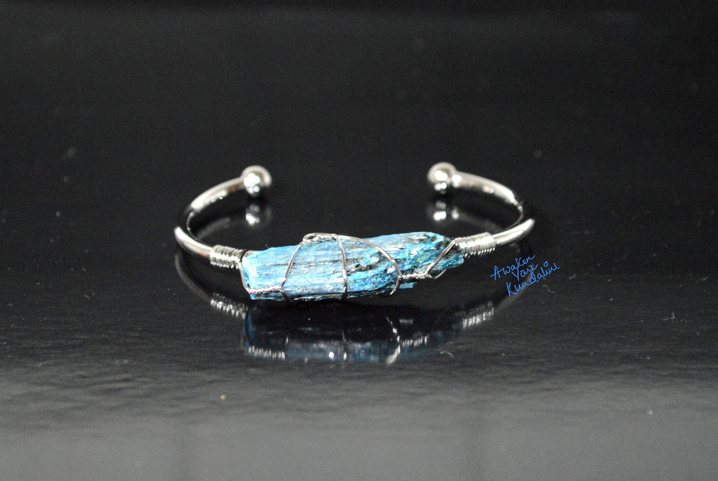 Kyanite Cuff Bangle | 18K Gold Plated | ALIGN & LUMA Collection