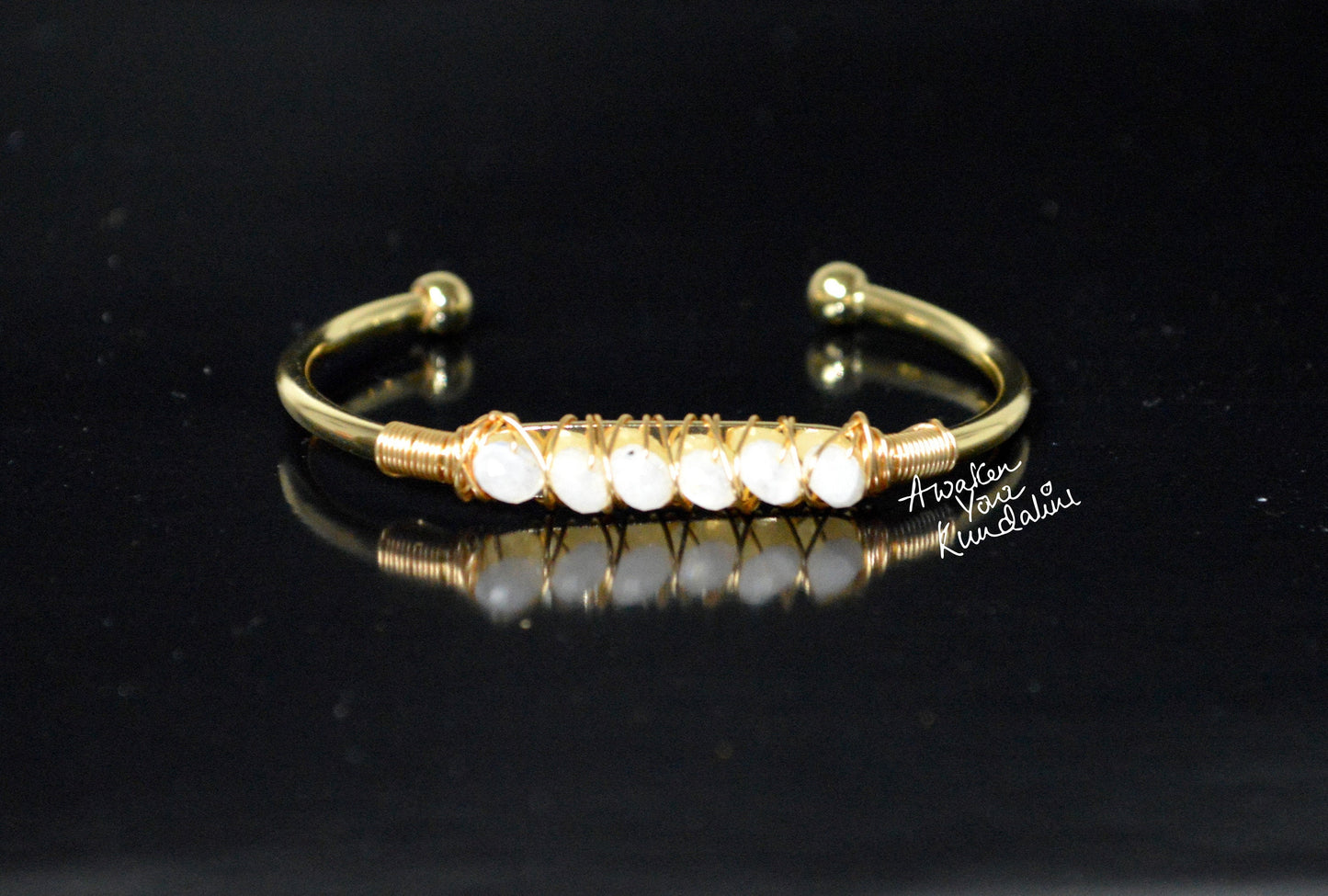 MOONSTONE Bangle Bracelet * Gold Plated 18k or Silver Plated * Gemstone * Gypsy * Hippie * Adjustable * Statement * Stacking *Christmas