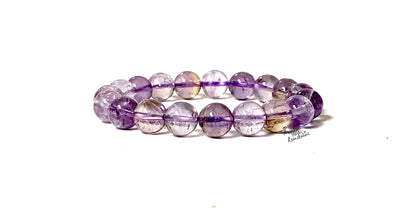 Ametrine Bracelet | 10mm Natural Crystal Stretch Healing Beads